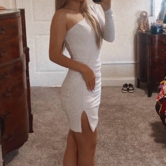 Fashion Nova Dresses & Skirts - White One Shoulder Mini Dress
